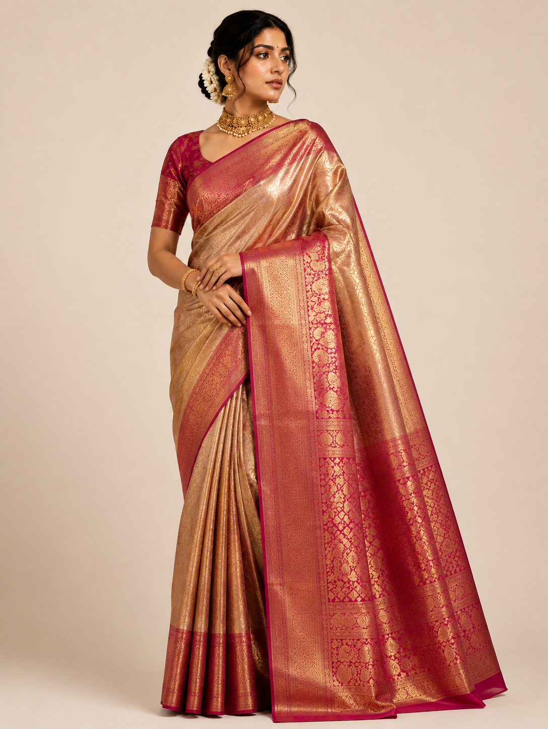 Tissue Festive Saree - Blouse